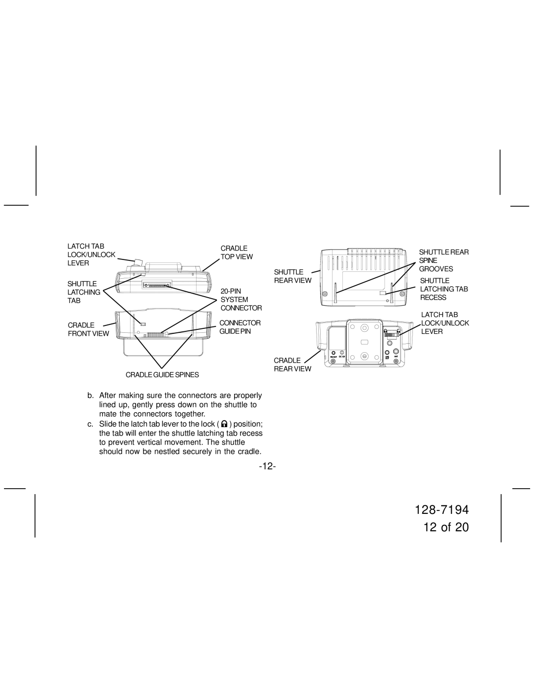 Audiovox SIR-CK3 manual Latching 