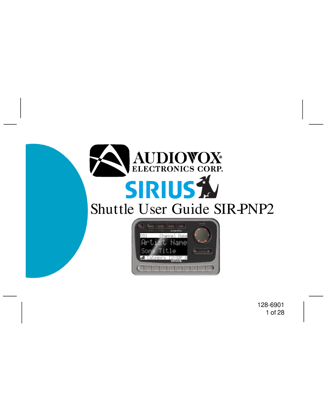 Audiovox manual Shuttle User Guide SIR-PNP2 