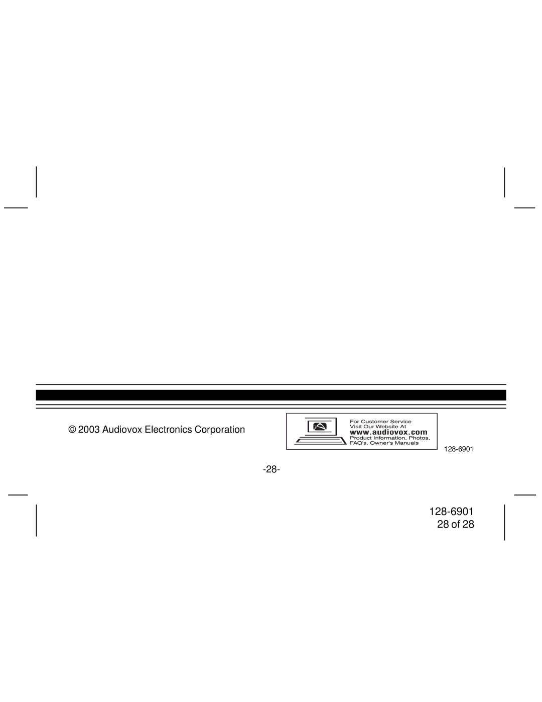 Audiovox SIR-PNP2 manual Audiovox Electronics Corporation 