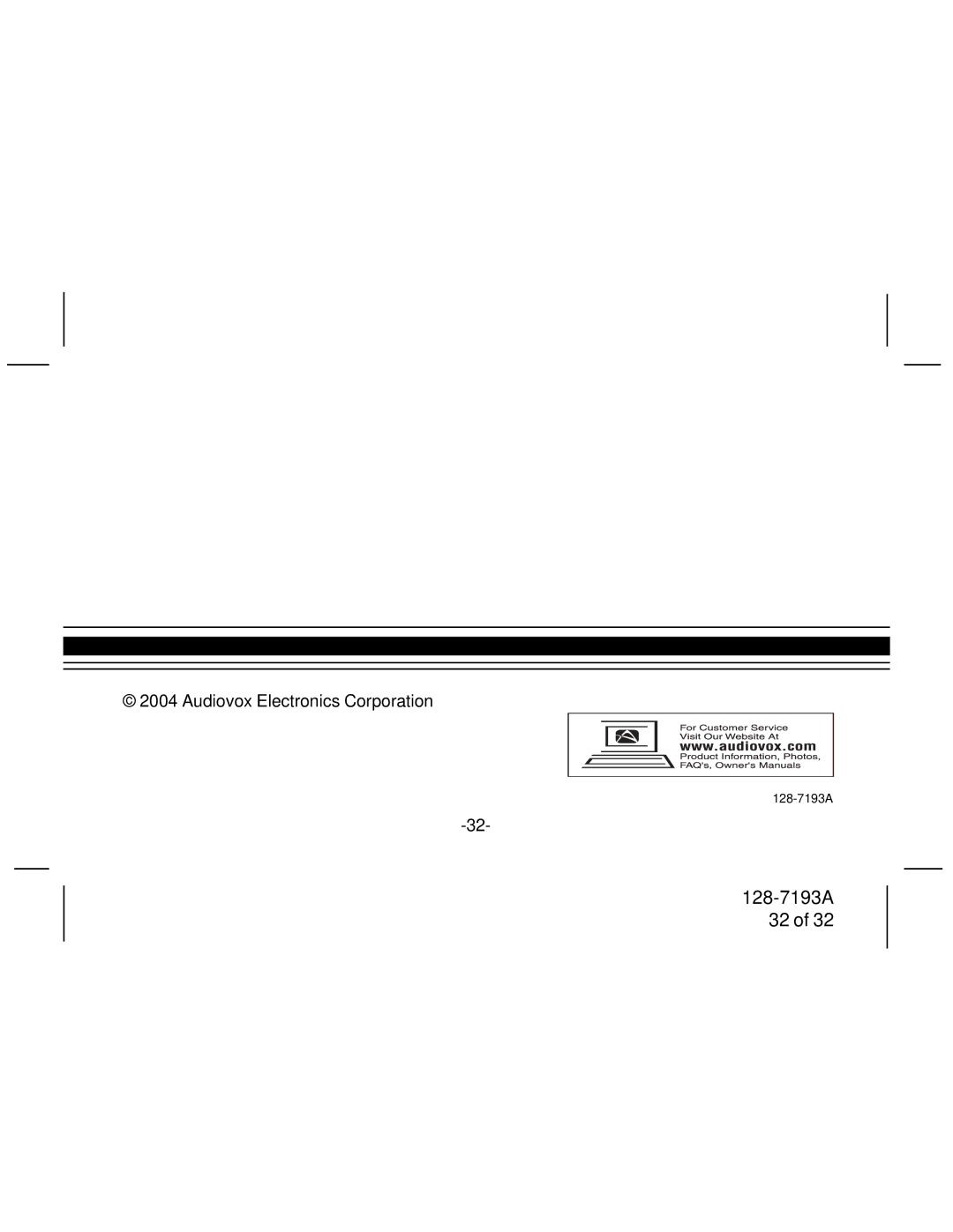 Audiovox SIRPNP3 manual Audiovox Electronics Corporation 