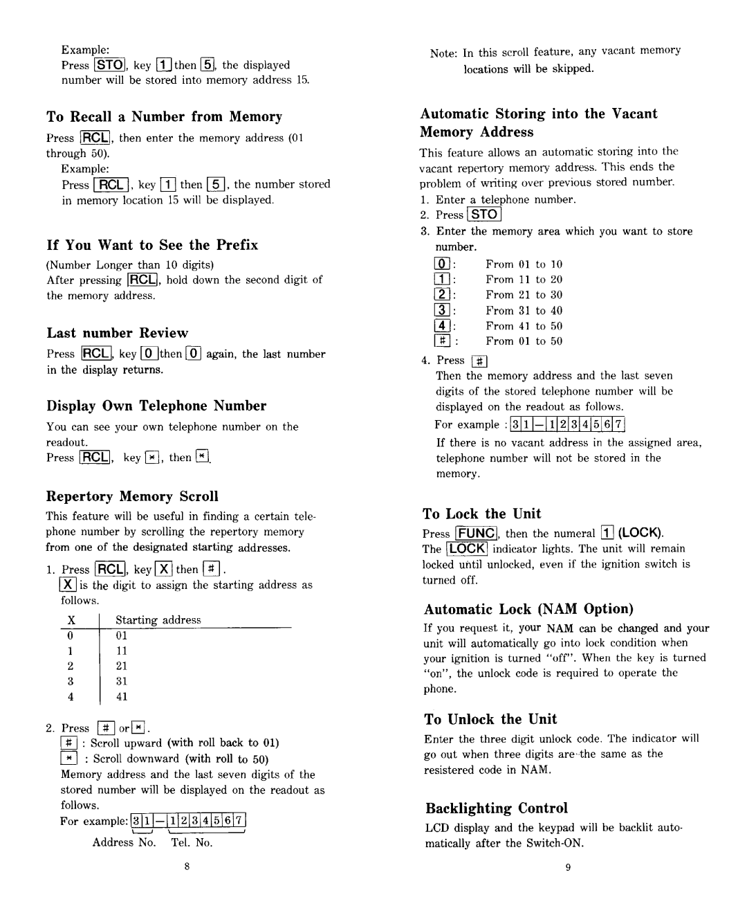 Audiovox SP85 manual 