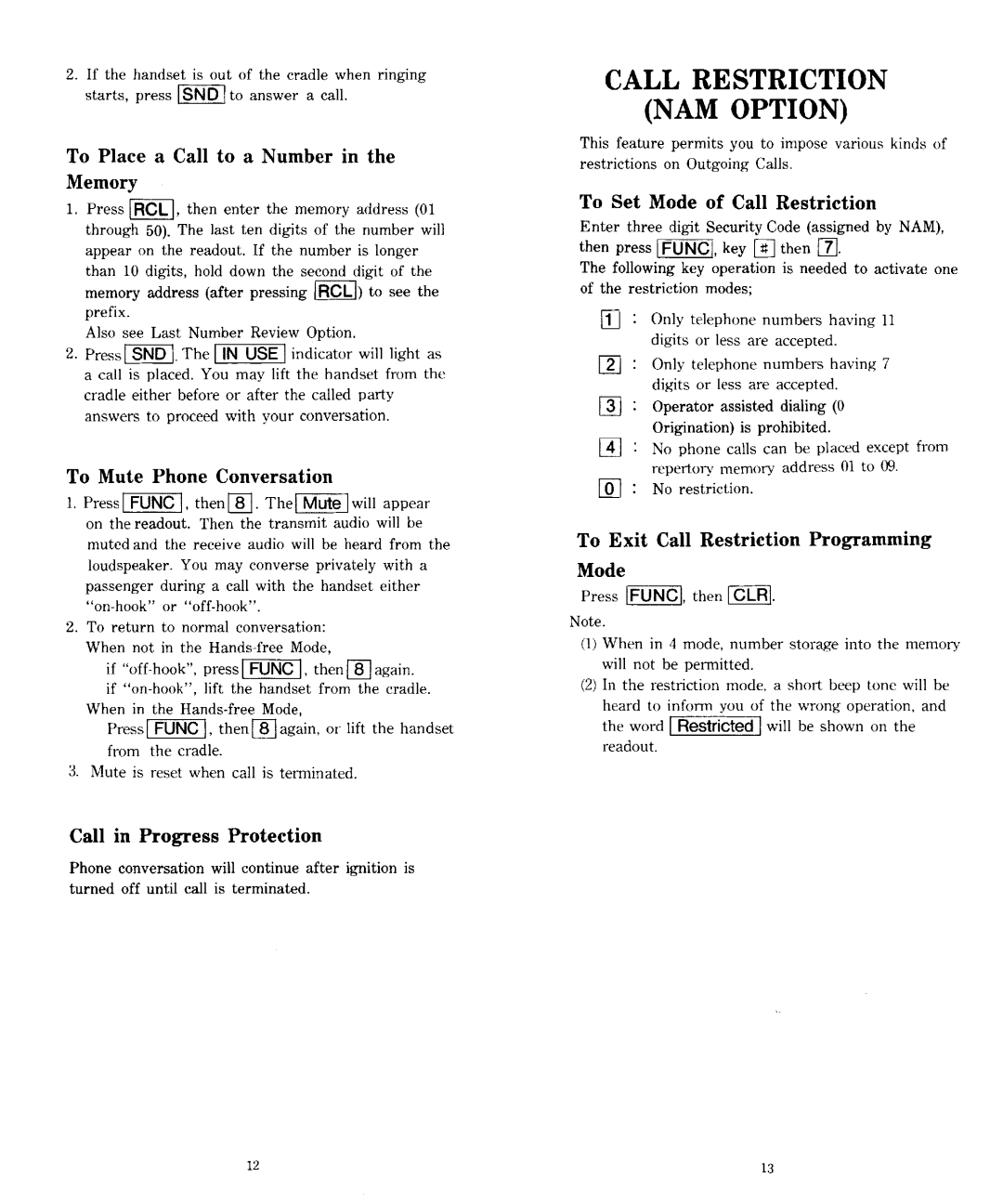 Audiovox SP85 manual 