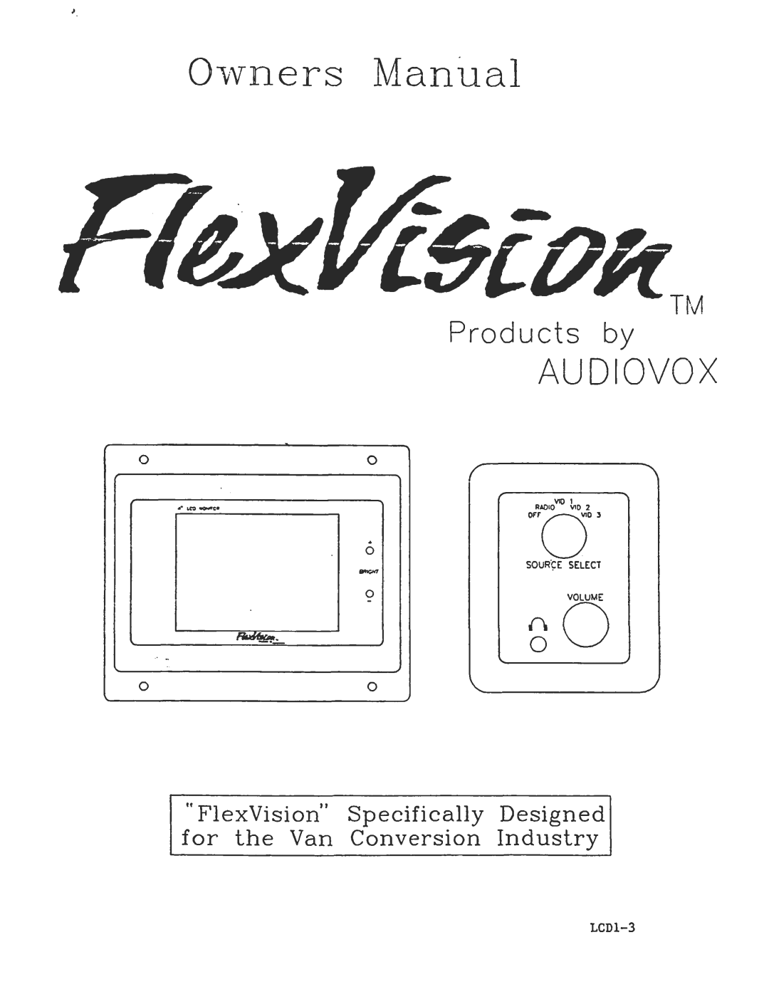 Audiovox Stereo System manual LCDl-3 