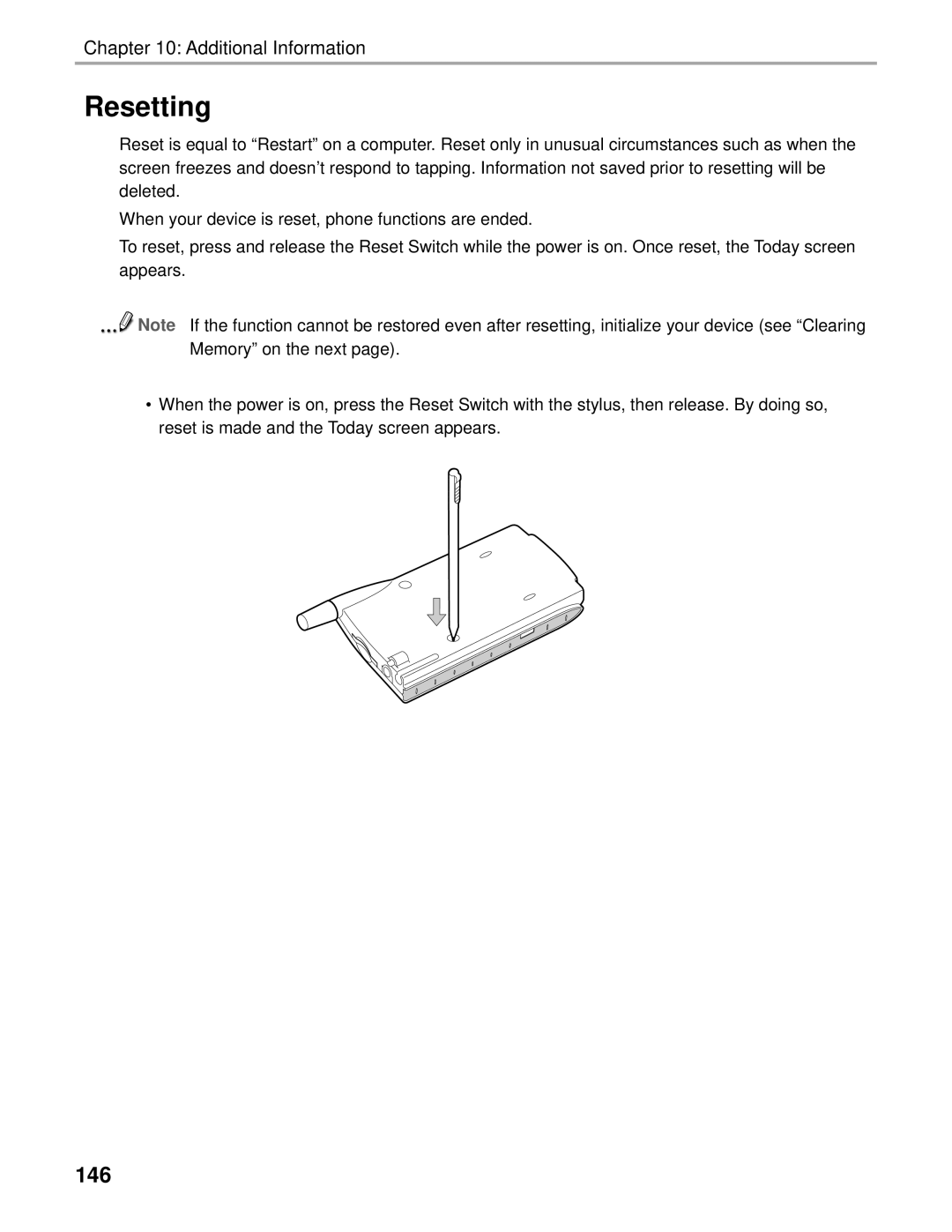 Audiovox Thero manual Resetting, 146 