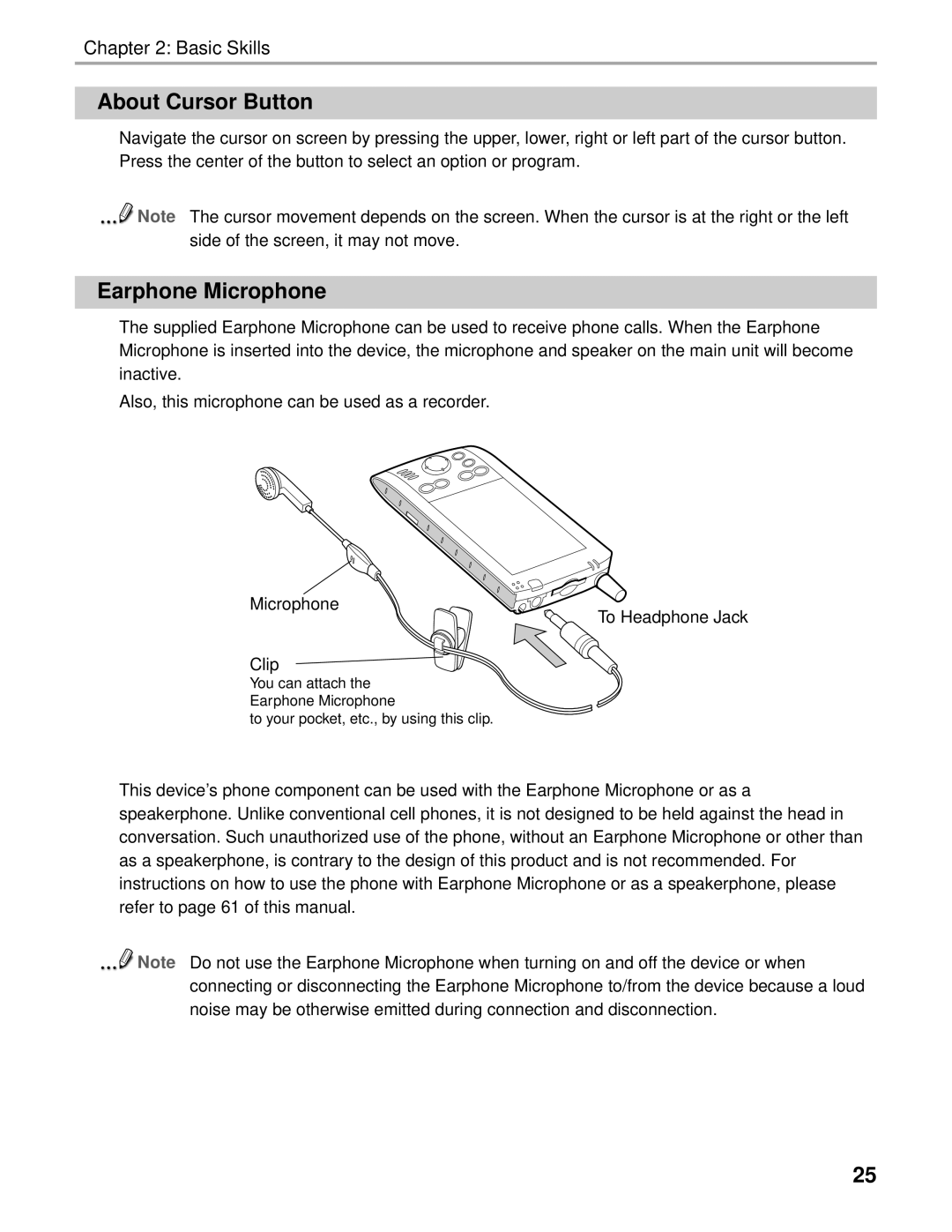 Audiovox Thero manual About Cursor Button, Earphone Microphone 