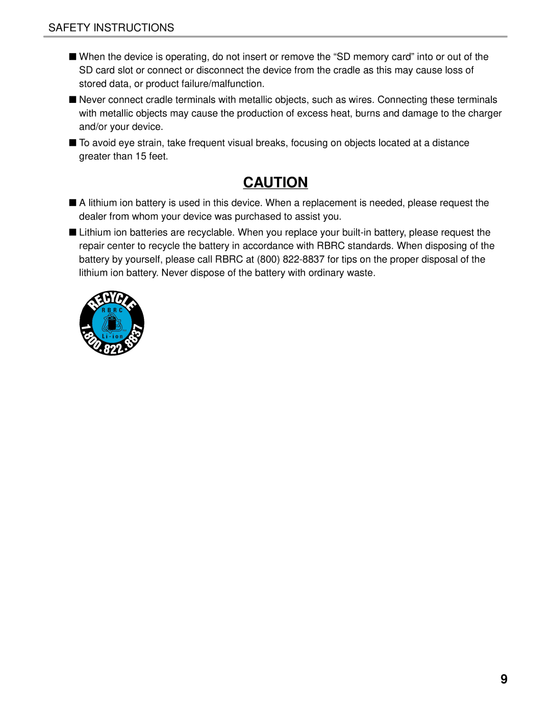 Audiovox Thero manual Safety Instructions 