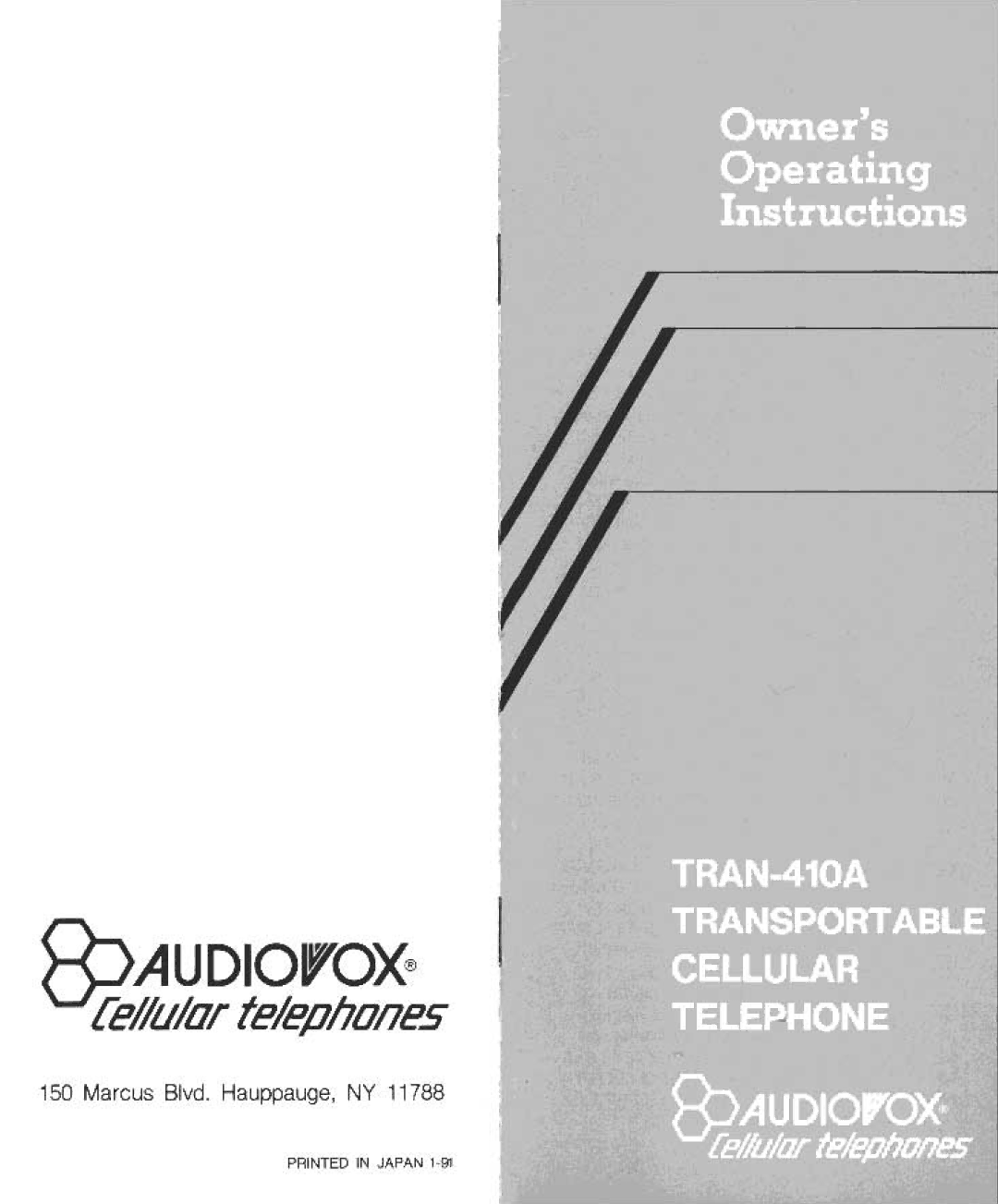 Audiovox TRAN-410A manual 