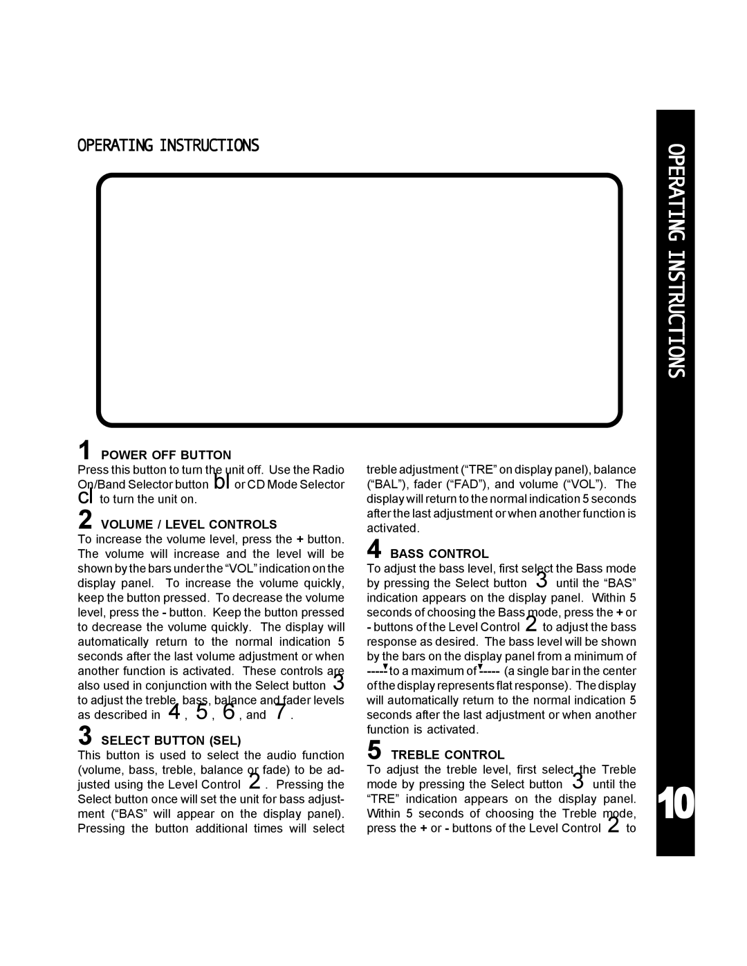 Audiovox TRY32 manual Operating Instructions 