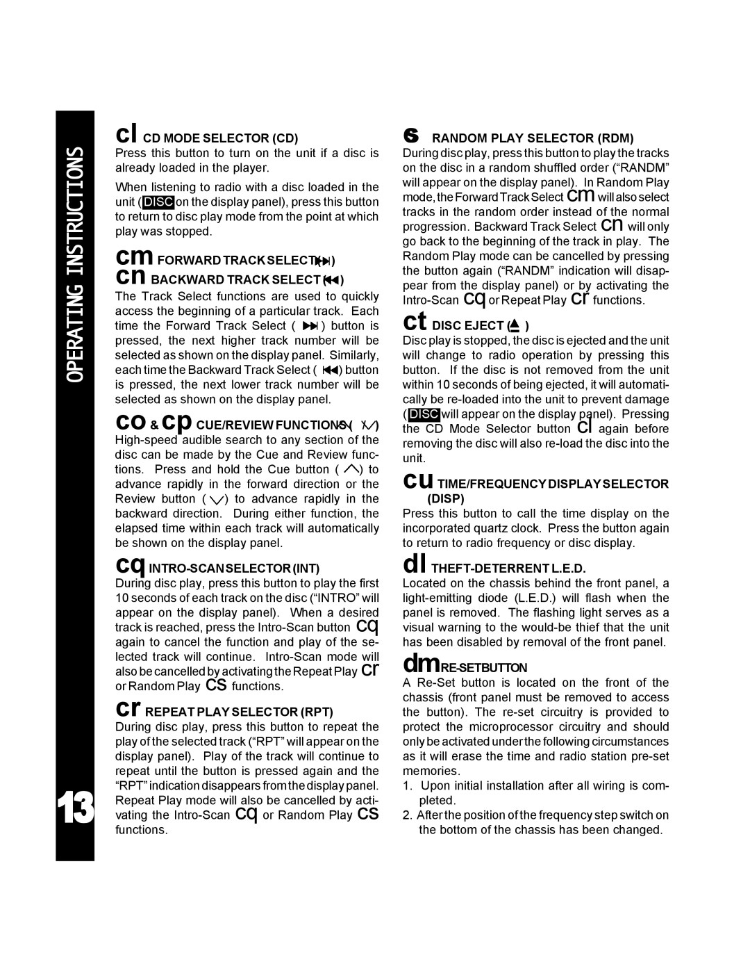 Audiovox TRY32 manual Instructions 