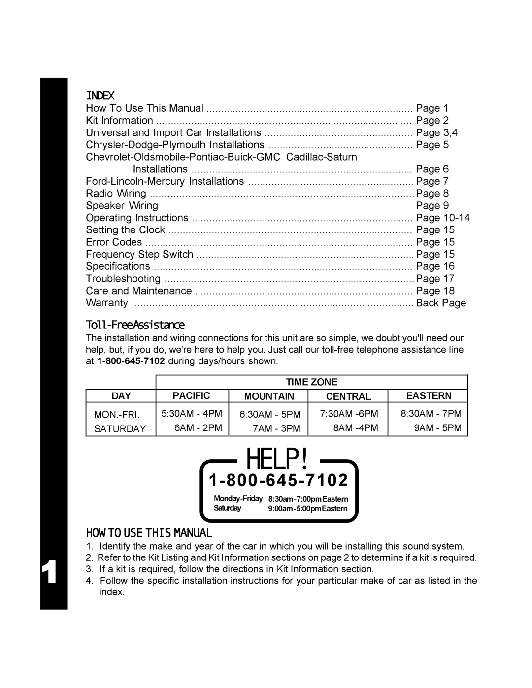 Audiovox TRY32 Index, Howtousethismanual 