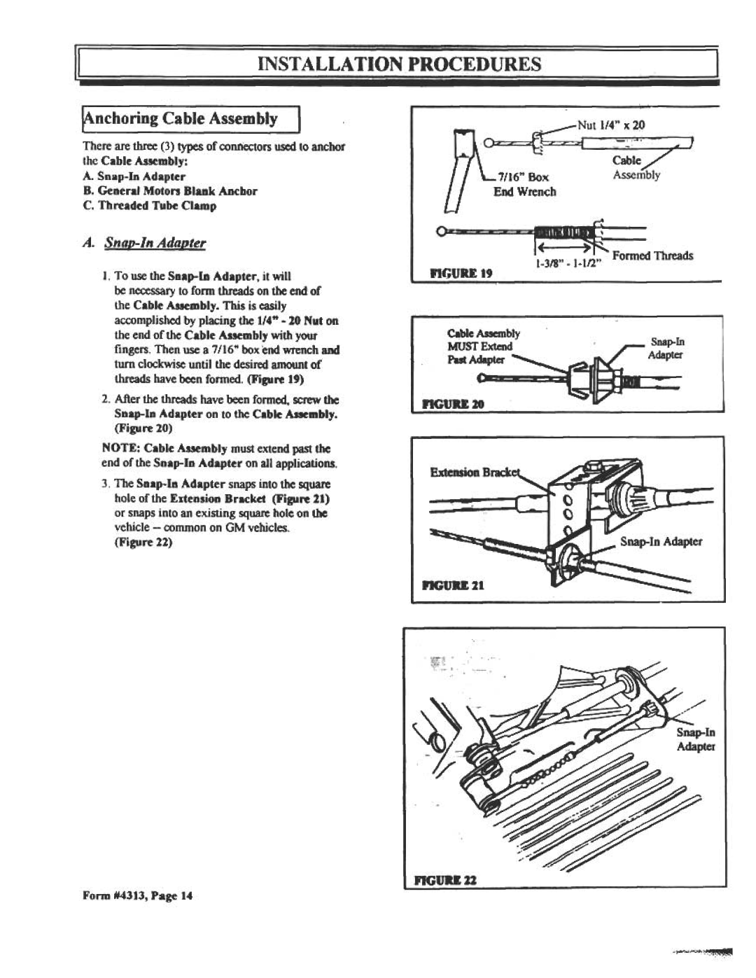 Audiovox TV Cables manual Snap-ln Adapter, FonD#4313,Page, Nguu, Nguh ~.~ 