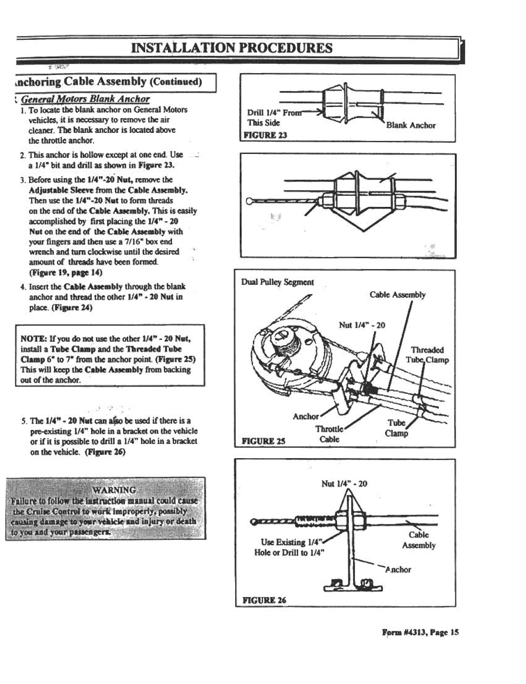 Audiovox TV Cables manual LDchoring Cable Assembly 