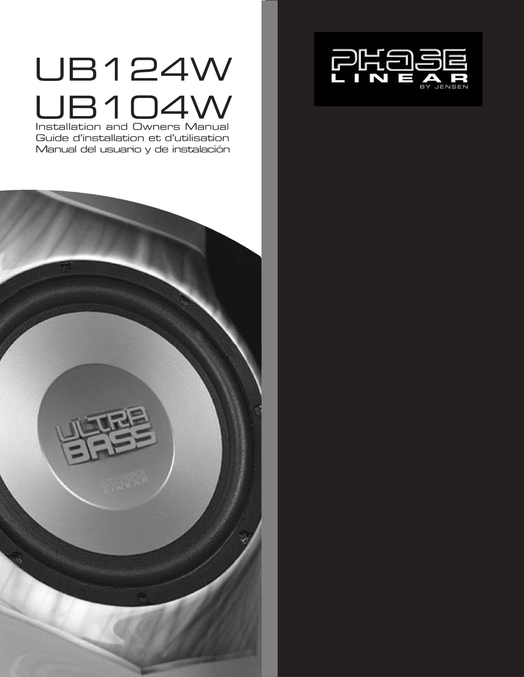 Audiovox owner manual UB124W UB104W 