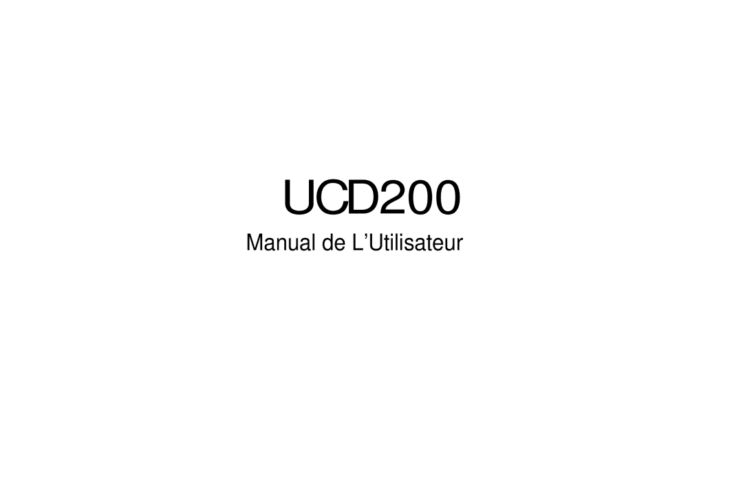 Audiovox UCD200 owner manual Manual de LUtilisateur 