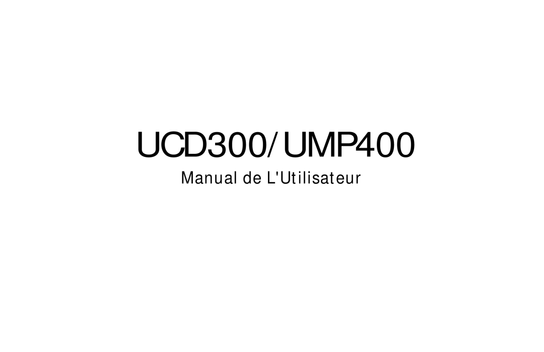 Audiovox UMP400, UCD300 owner manual Manual de LUtilisateur 