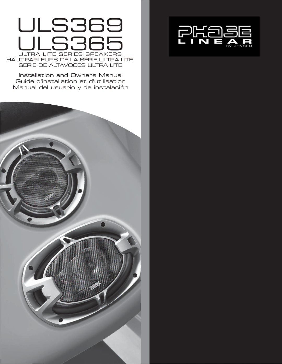 Audiovox owner manual ULS369 ULS365 