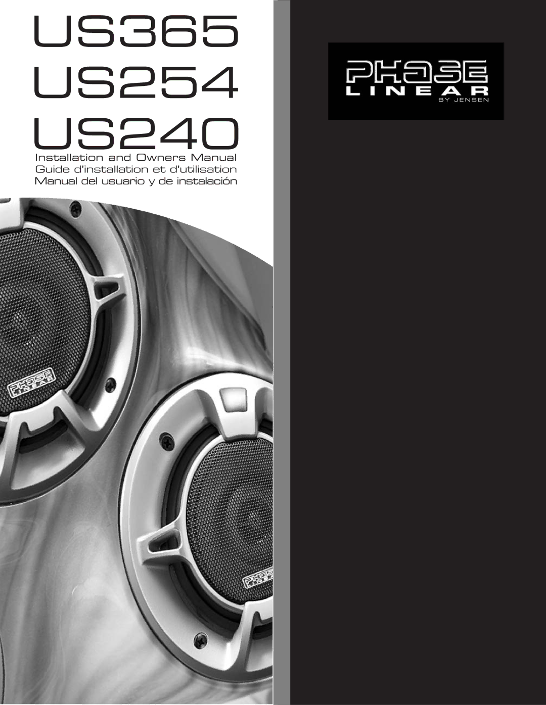 Audiovox owner manual US365 US254 US240 