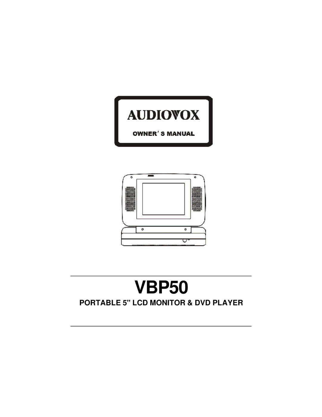 Audiovox VBP50 manual 