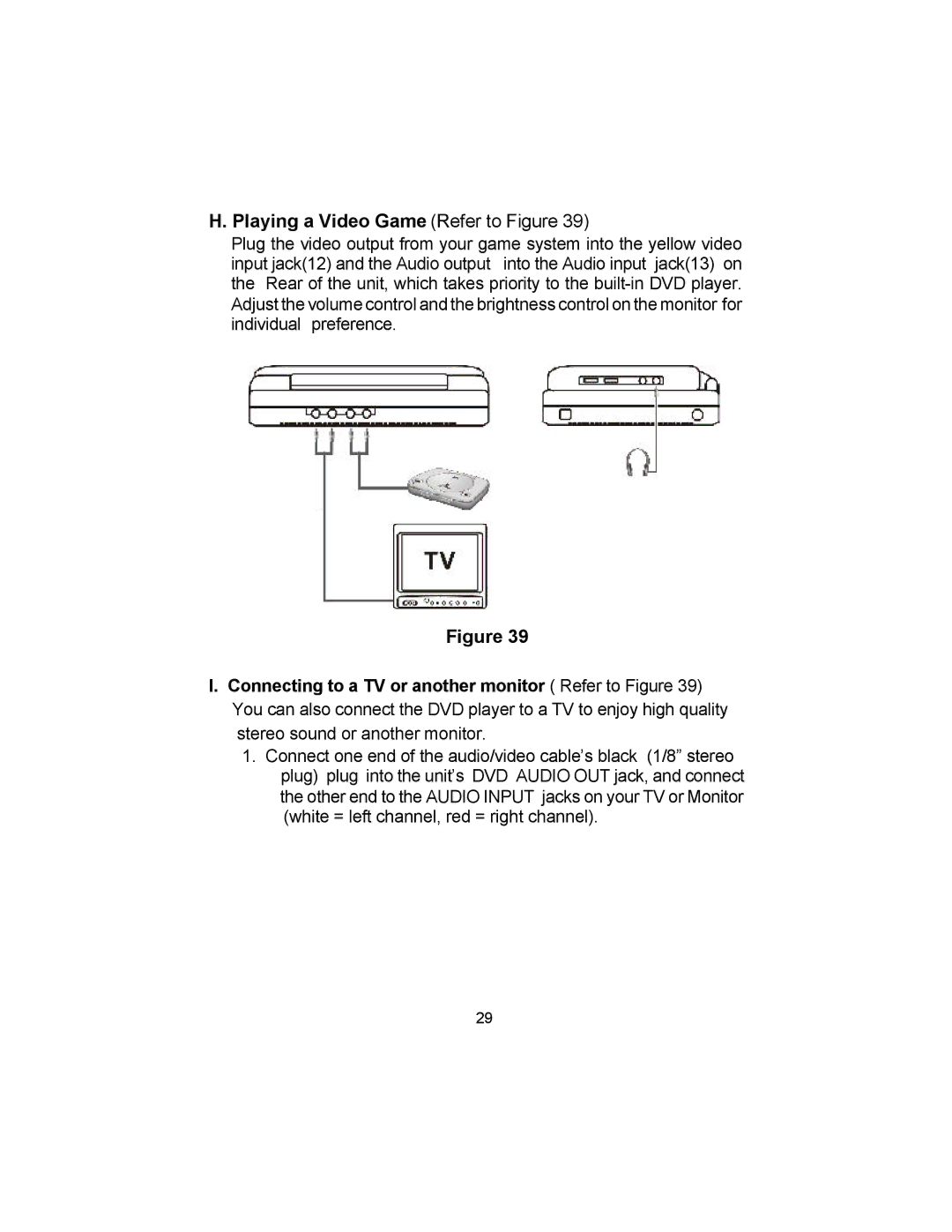 Audiovox VBP50 manual Playing a Video Game Refer to Figure 