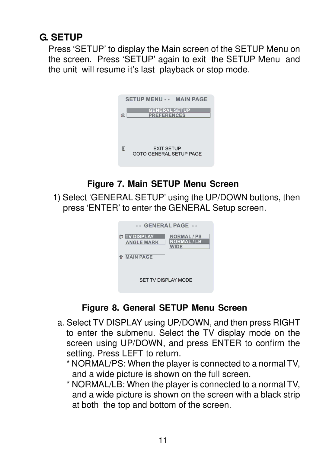 Audiovox VBP58 manual Setup 