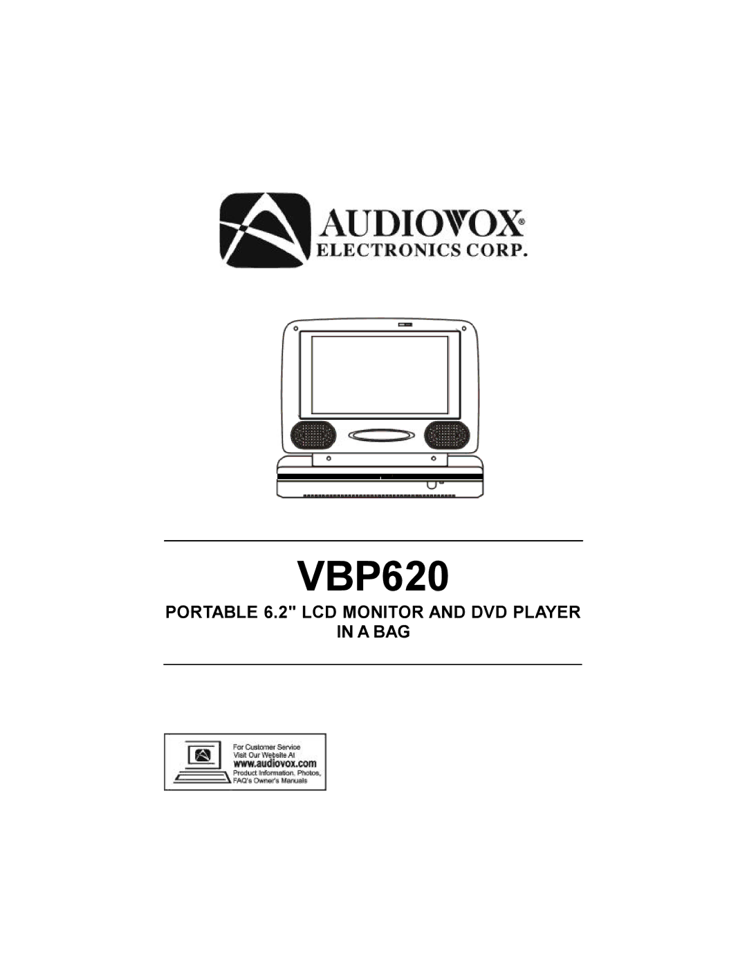 Audiovox VBP620 manual 