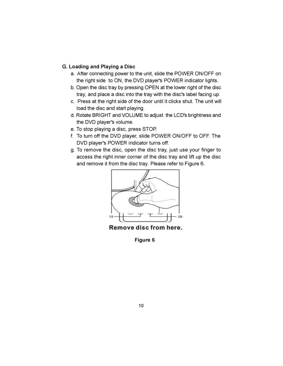 Audiovox VBP620 manual Loading and Playing a Disc 