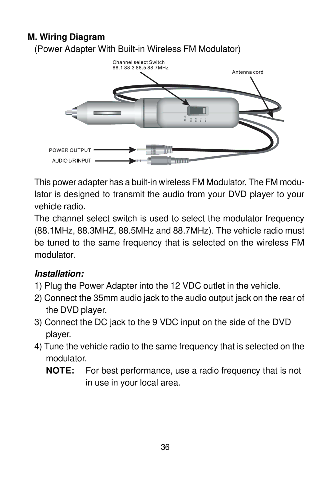 Audiovox VBP700 manual Wiring Diagram 