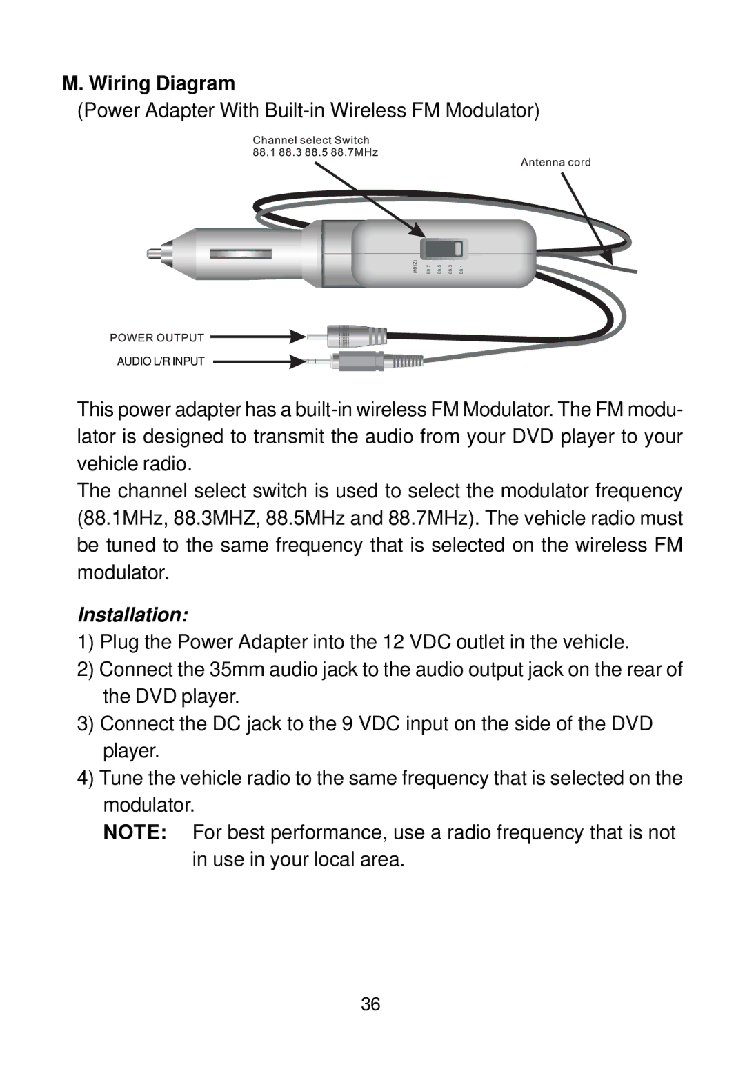 Audiovox VBP800 manual Wiring Diagram 