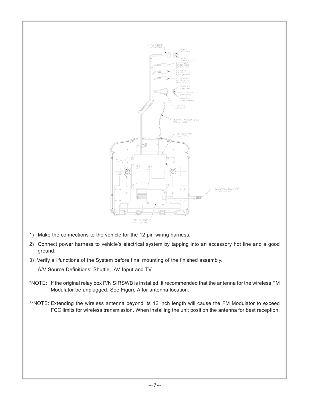 Audiovox VDS102T manual ~7~ 