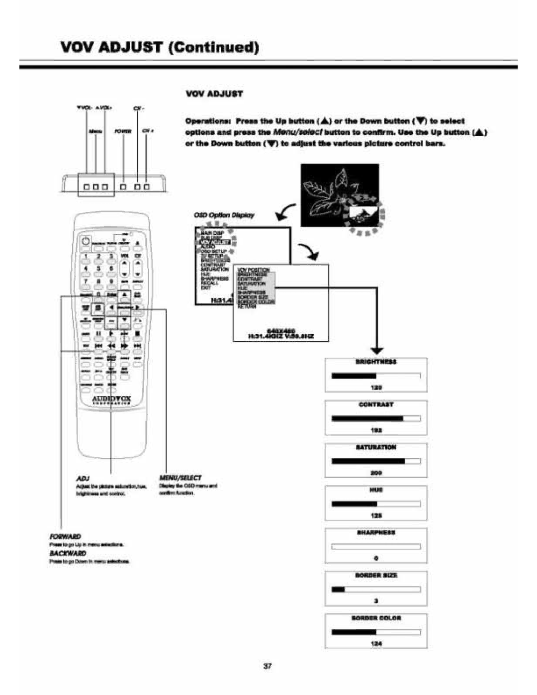 Audiovox VE 1510DV manual 