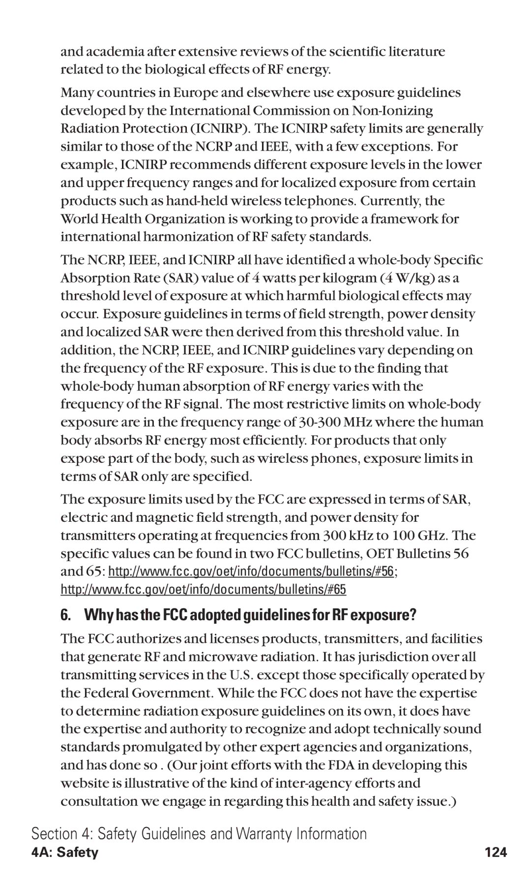 Audiovox VI600 manual Why has the FCC adopted guidelines for RF exposure? 