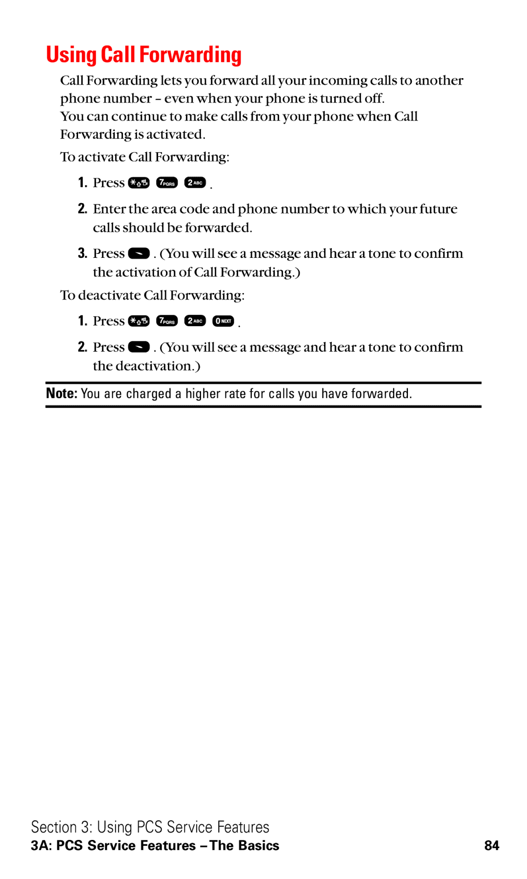 Audiovox VI600 manual Using Call Forwarding 