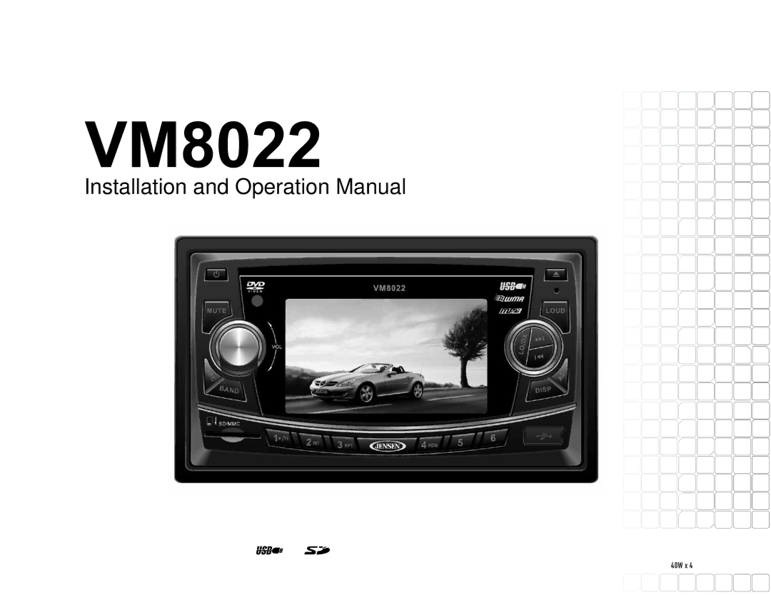 Audiovox VM8022 operation manual 