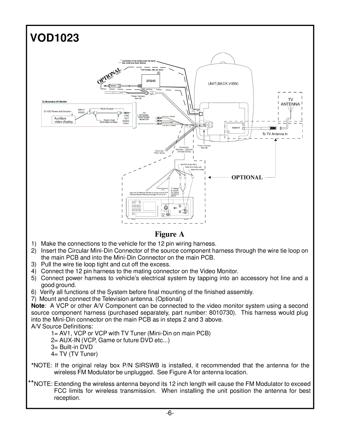 Audiovox VOD1023 P manual 