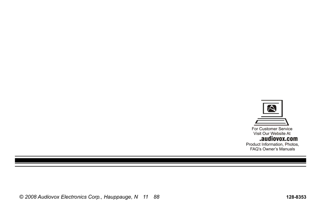 Audiovox VOD128A operation manual Www 