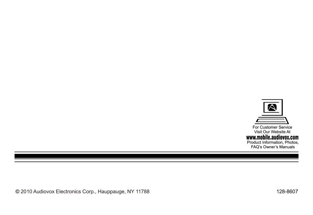 Audiovox VOD129 operation manual Audiovox Electronics Corp., Hauppauge, NY 128-8607 