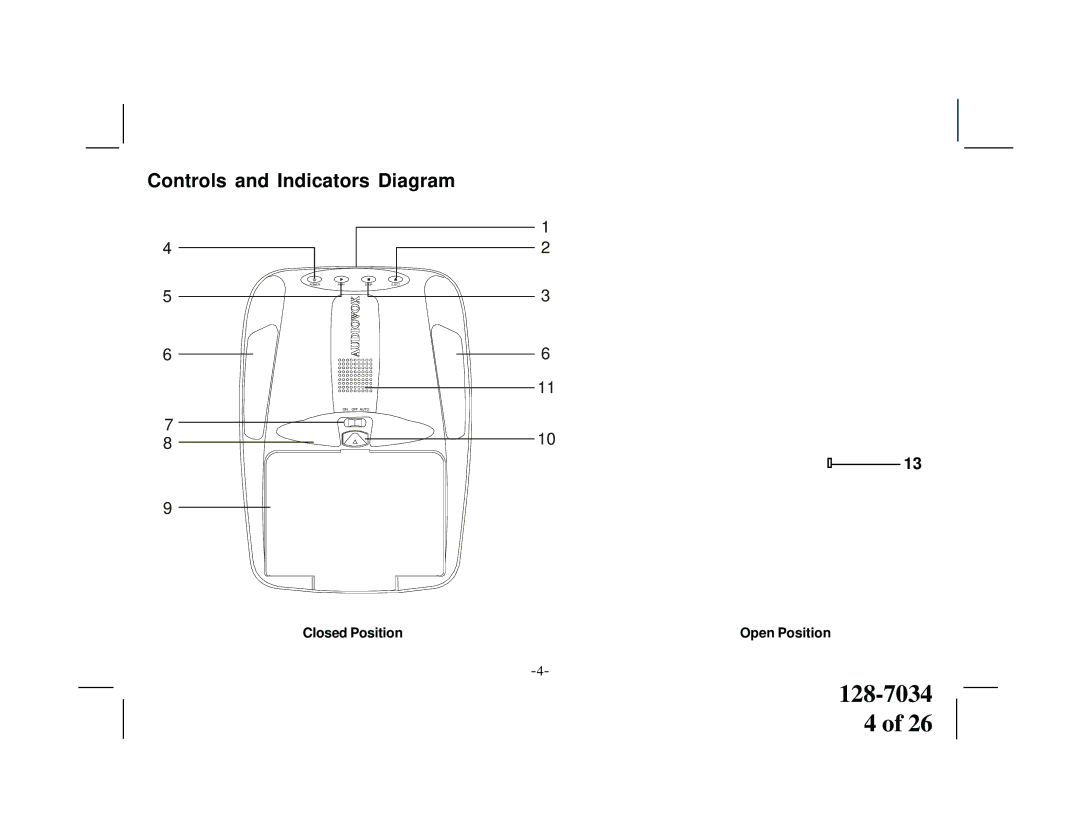 Audiovox VOD710 manual Controls and Indicators Diagram 