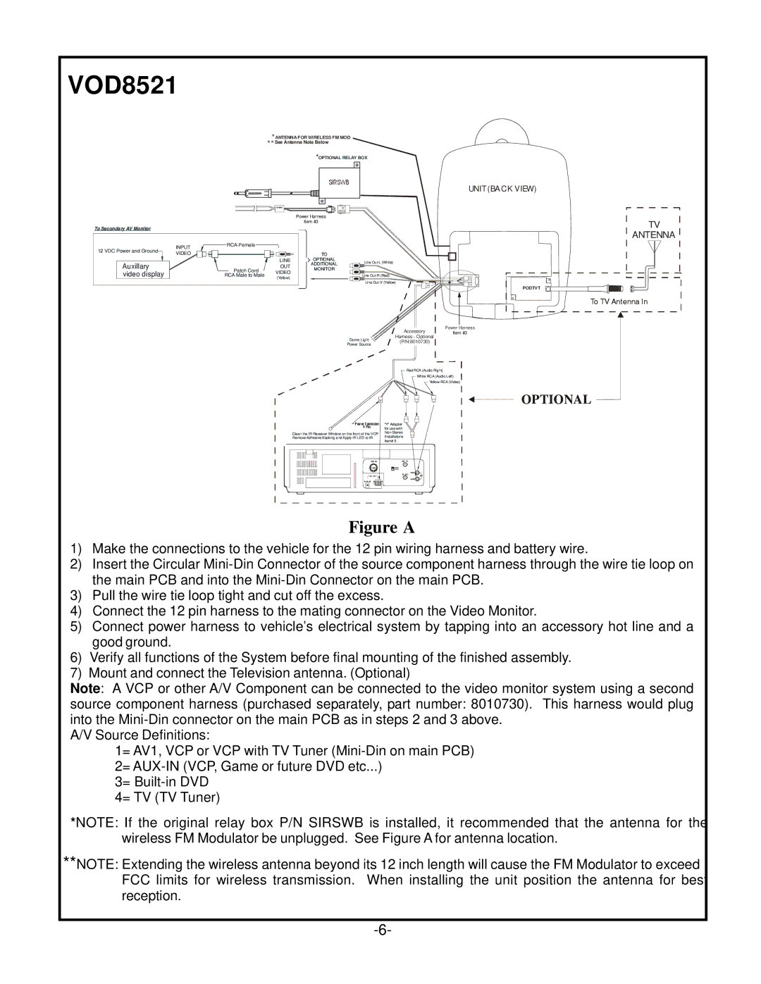 Audiovox VOD8521P, VOD8521S manual 