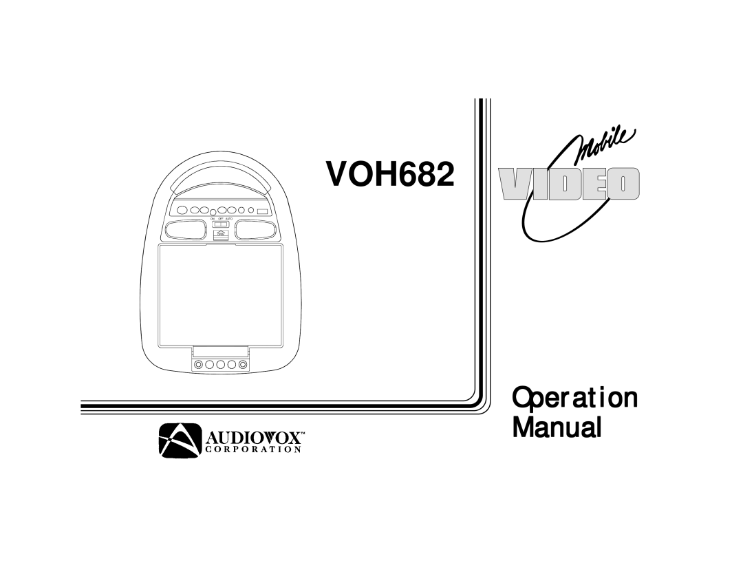 Audiovox VOH682 manual 