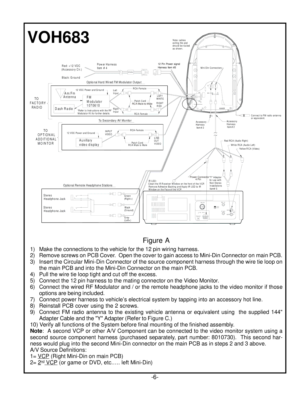 Audiovox VOH683, VOH704, VOH684 owner manual 