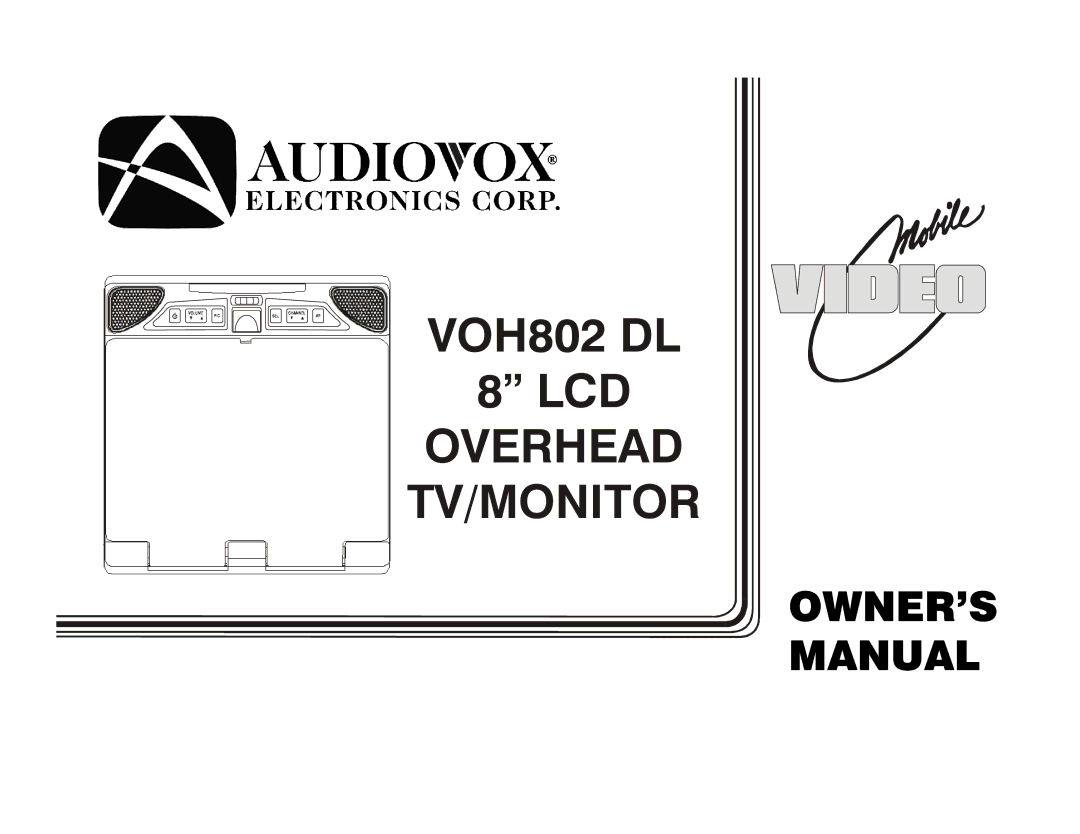 Audiovox owner manual VOH802 DL 