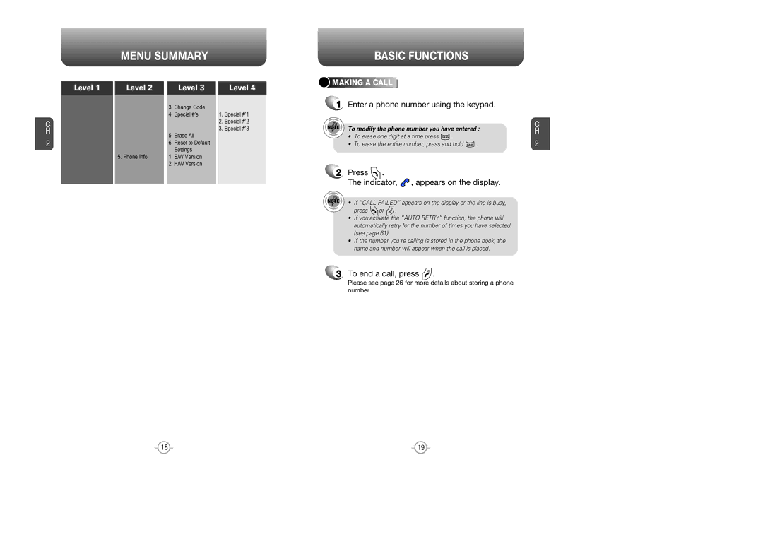 Audiovox VOX 8610 manual Basic Functions, Enter a phone number using the keypad, Press Indicator, To end a call, press 