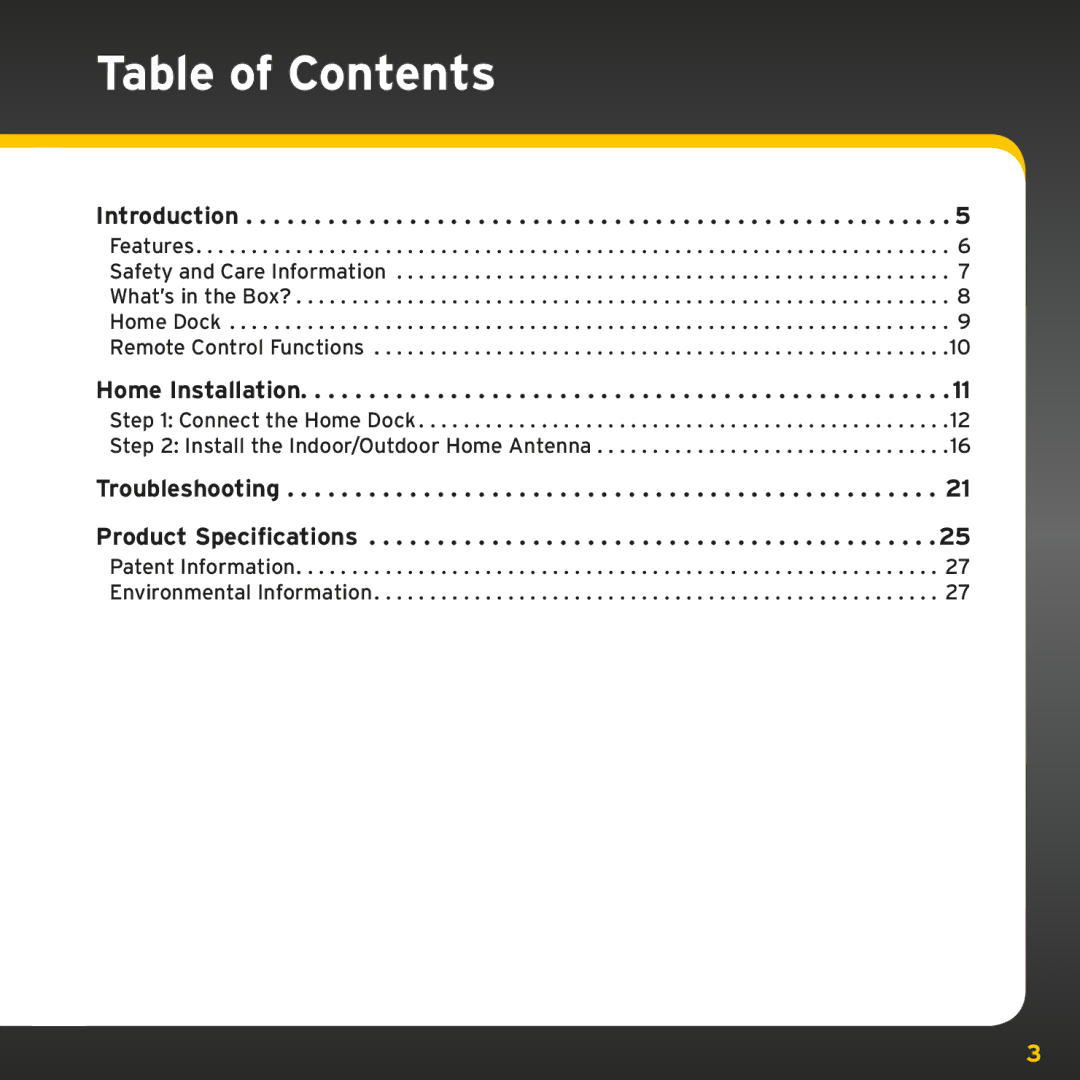 Audiovox XMp3i, XAPH1 manual Table of Contents 