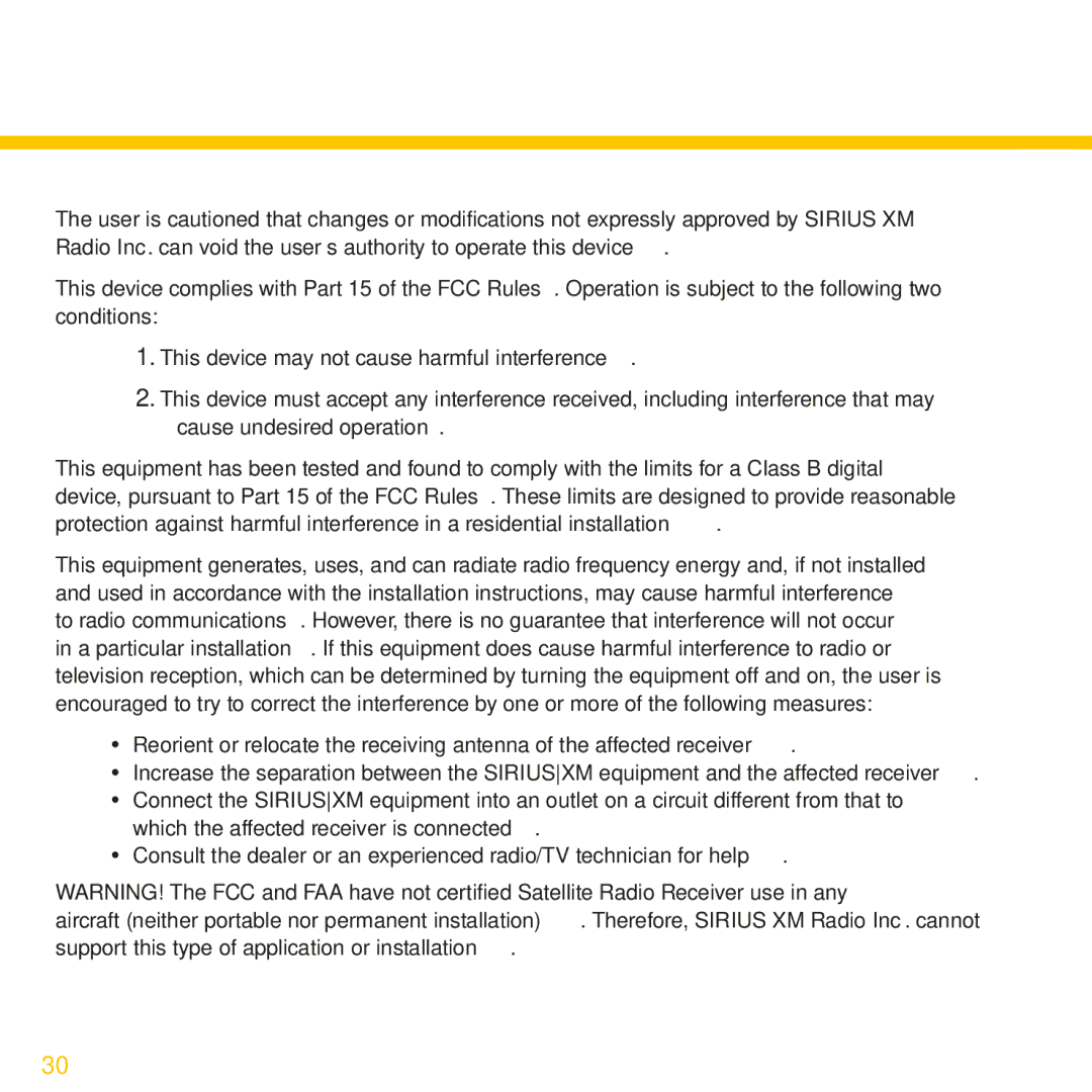 Audiovox XAPH1, XMp3i manual FCC Statement 