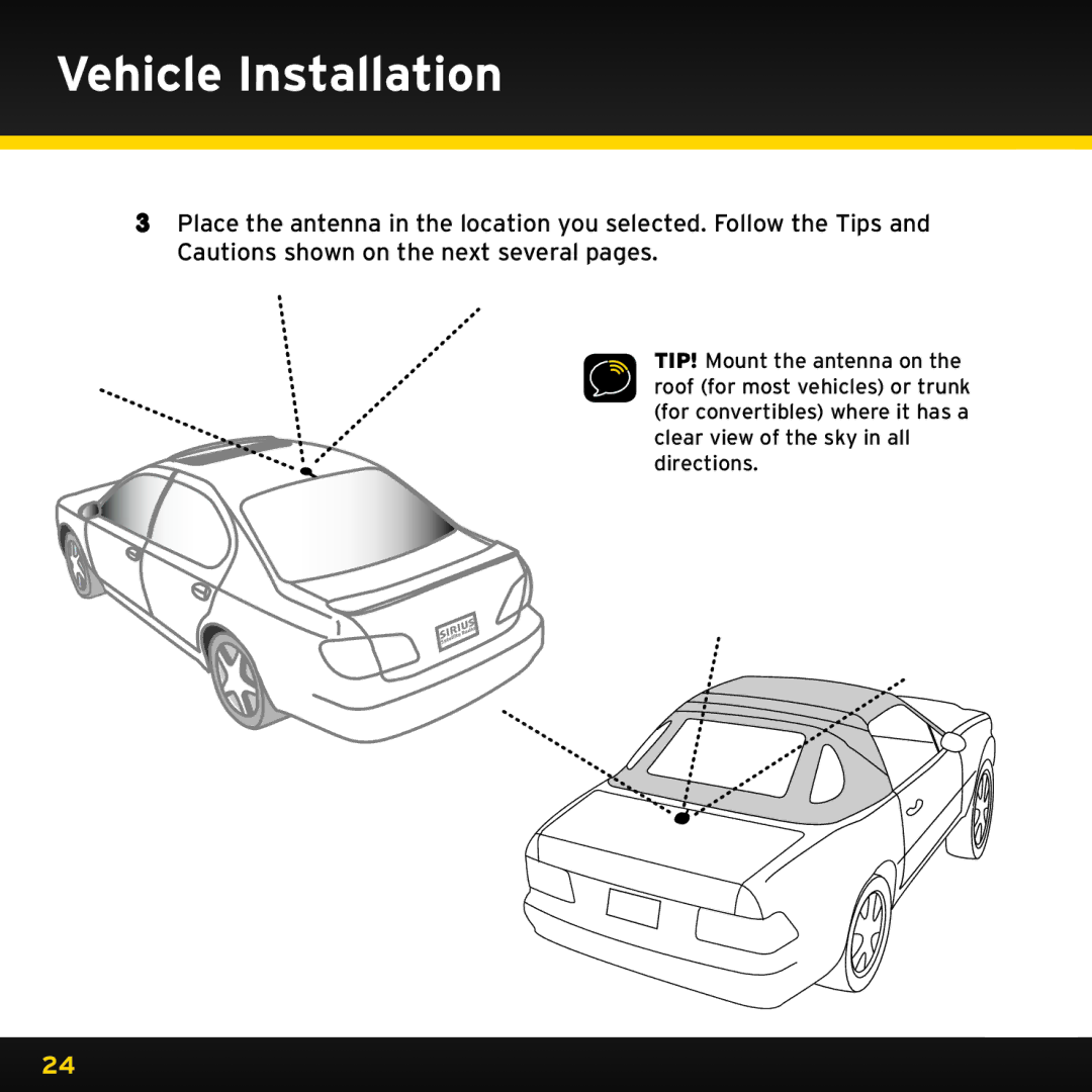 Audiovox XDRC2V1, XDRC2UG manual Vehicle Installation 