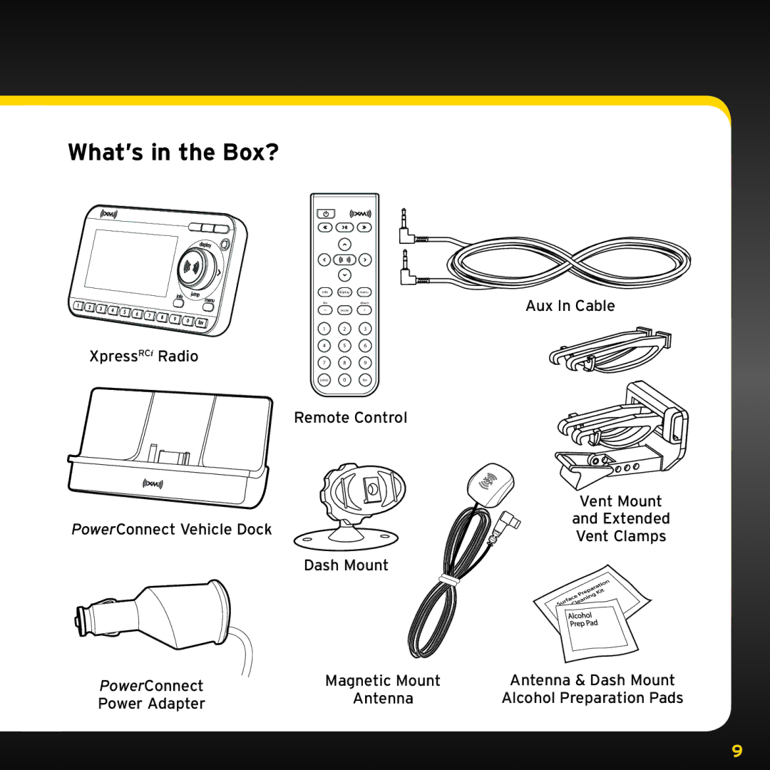 Audiovox XDRC2V1, XDRC2UG manual What’s in the Box? 