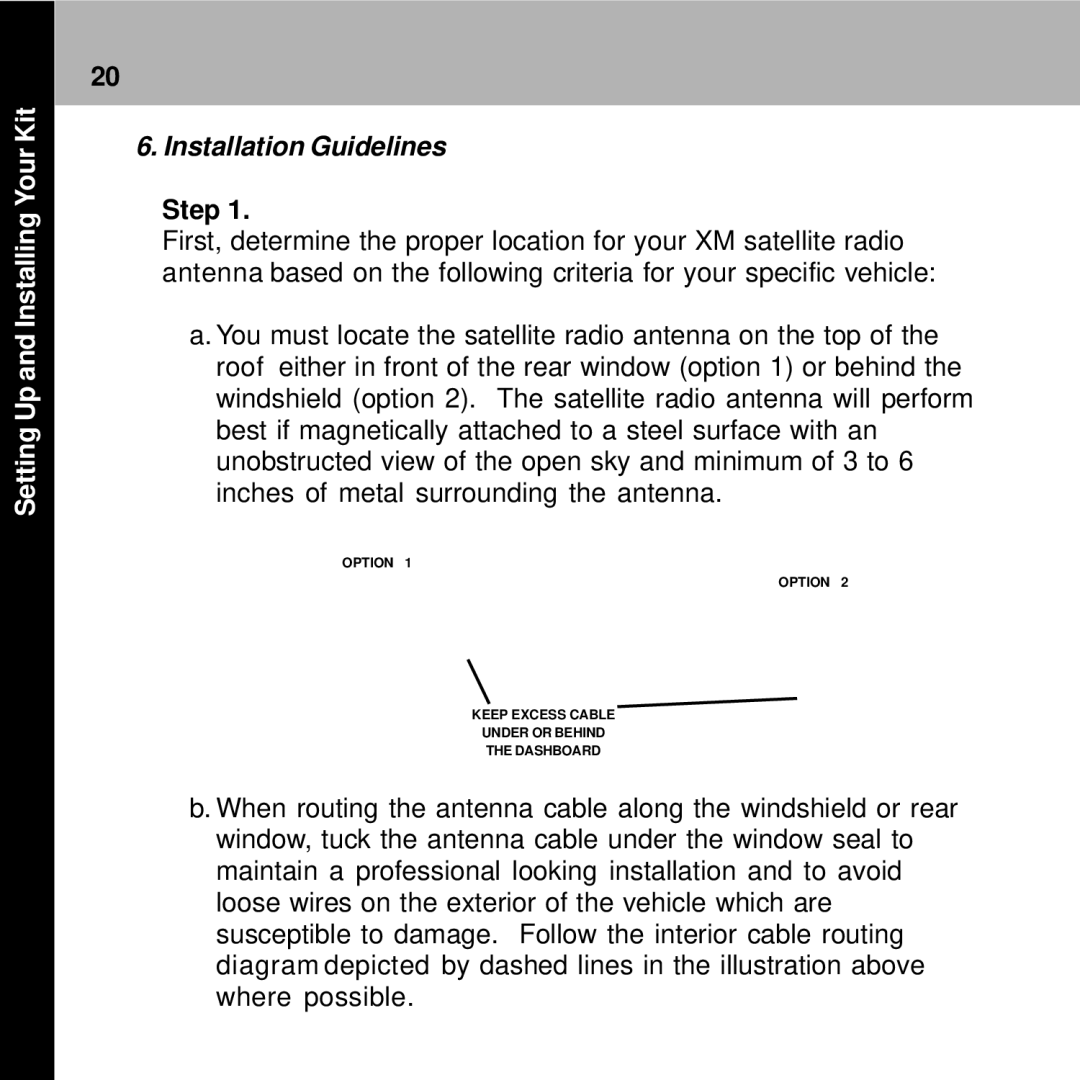 Audiovox XMC-10A manual Installation Guidelines 