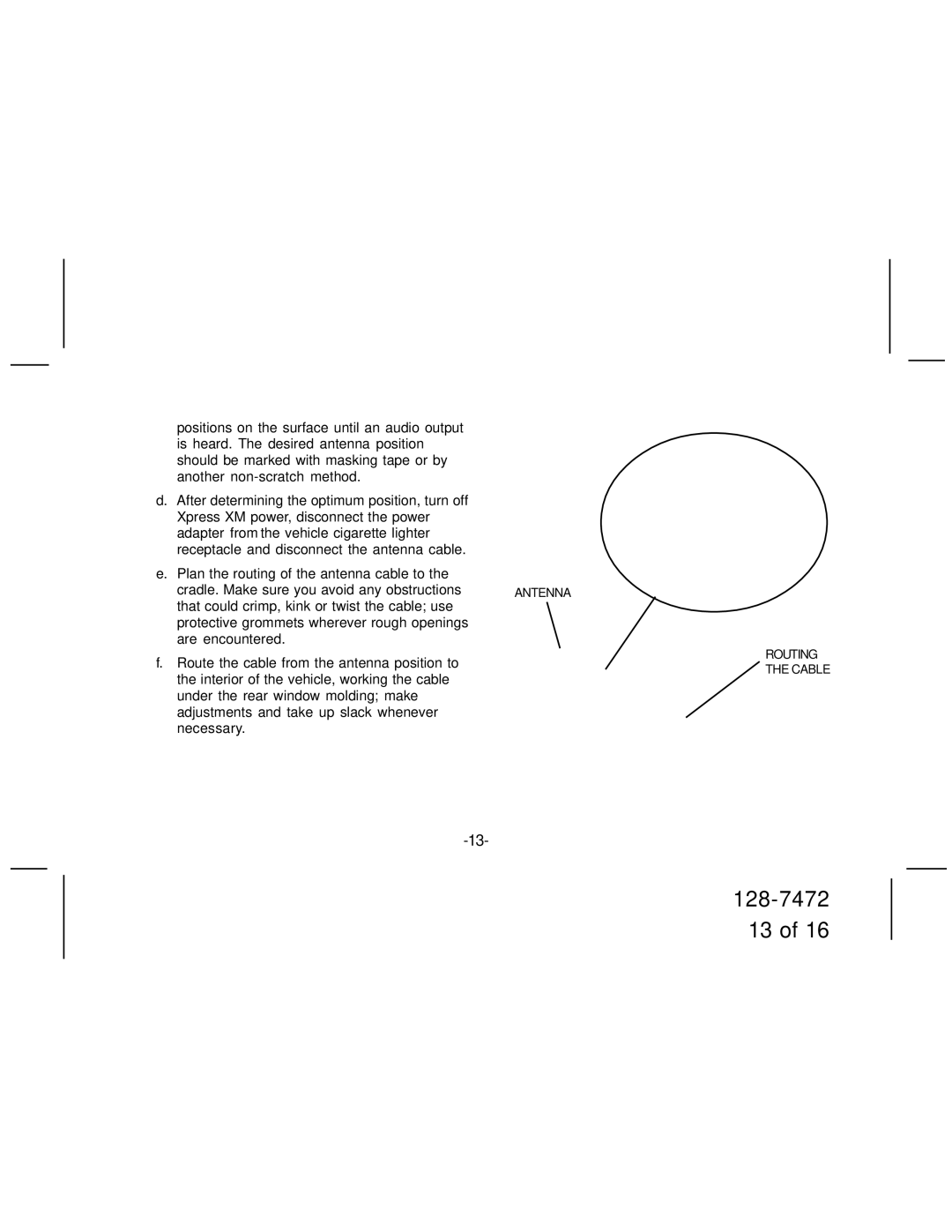 Audiovox XMC10 manual Antenna 