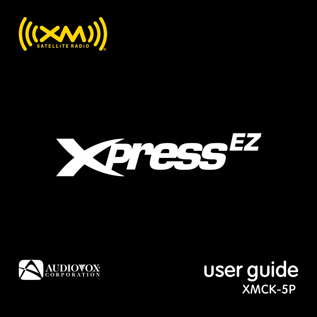 Audiovox XMCK-5P manual User guide 