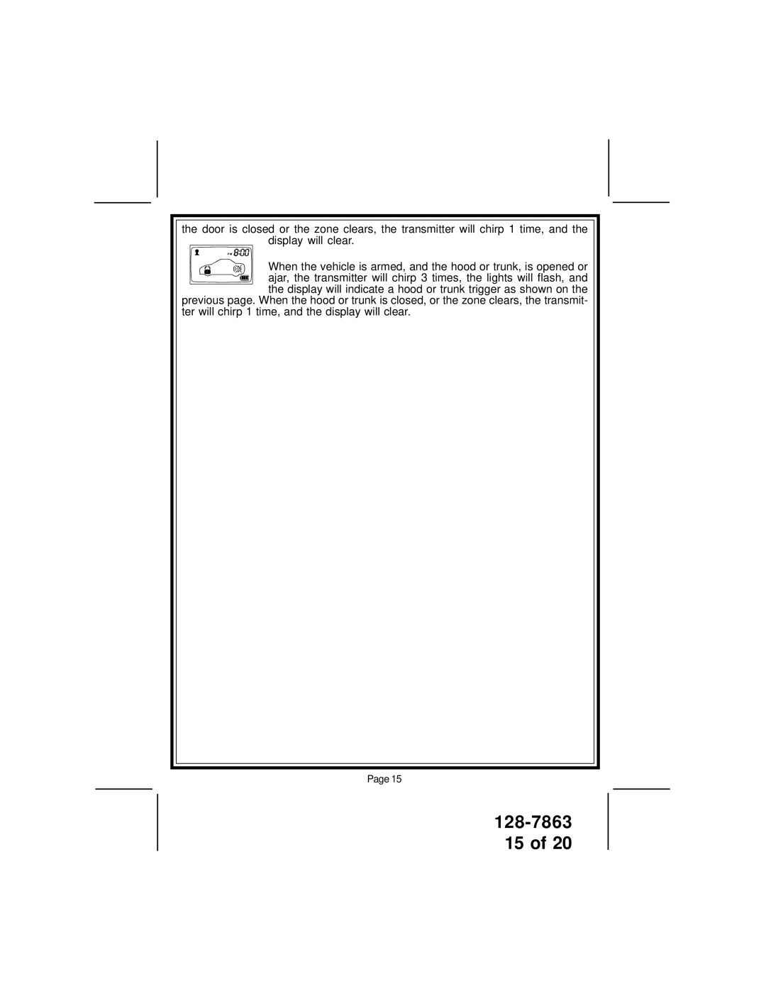 Audiovox XR9000 owner manual Ter will chirp 1 time, and the display will clear 